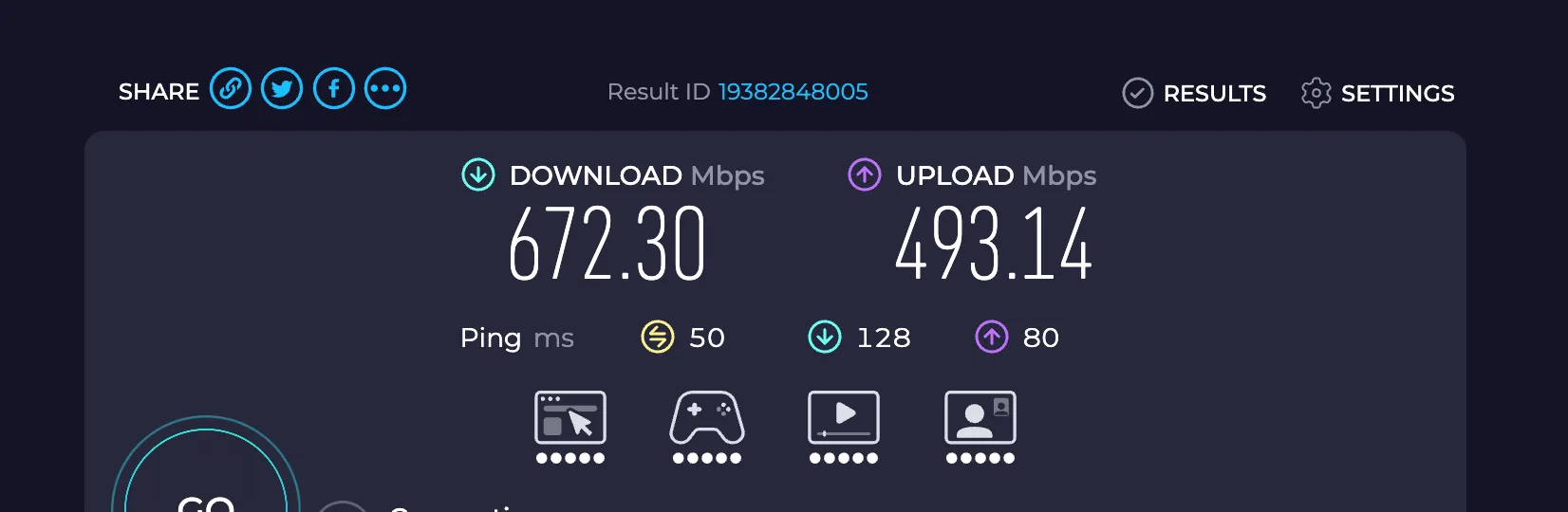 Our speed test through VPNBaron